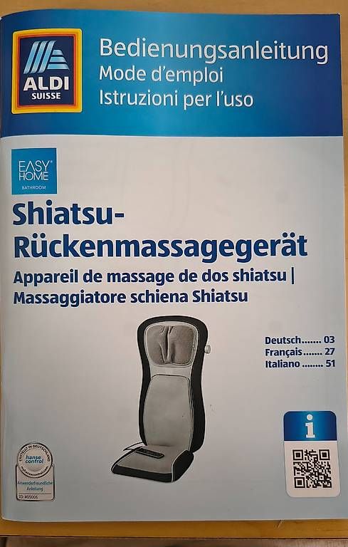 Dispositivi per massaggi: Massagesitzauflage – Usato da Dietikon venduto da Pann1 2