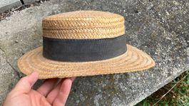 Chapeau canotier Hut ancien antik Boater-Hut