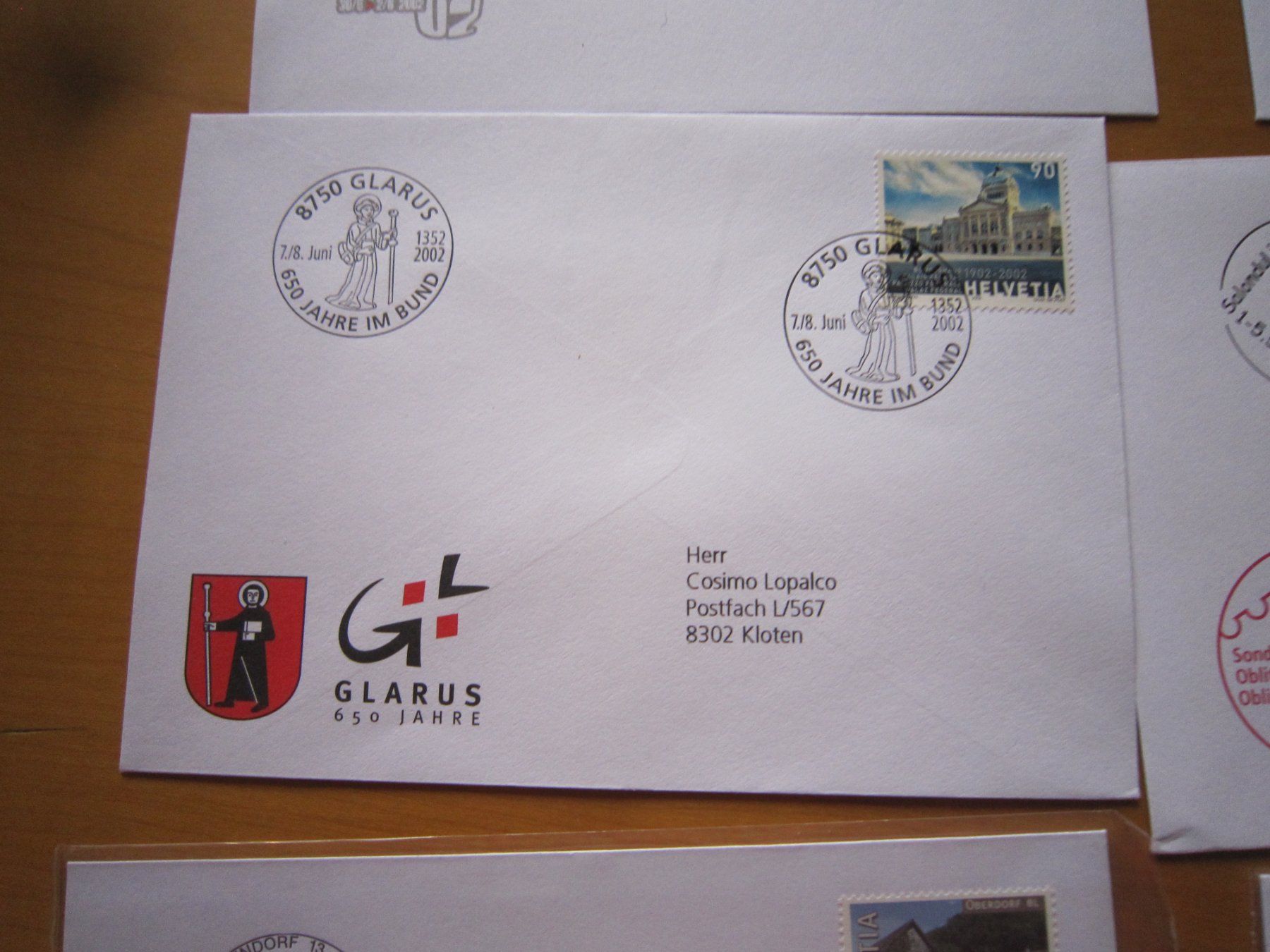 Tutti i francobolli: L4 Briefe mit Spezialstempel 2002 – Usato da Giubiasco venduto da sal_9j6w 2