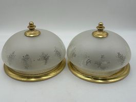 DORIA Deckenleuchte 1960er, Vintage Glaslampen