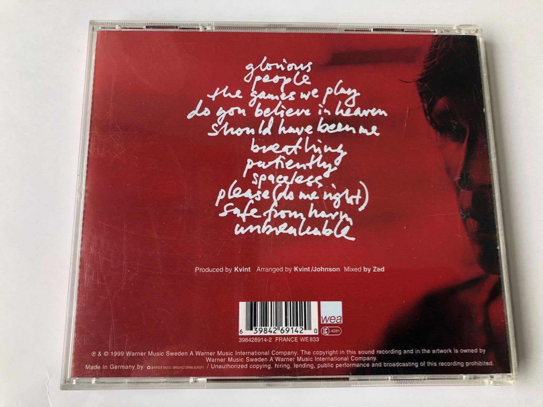 CD: Andreas Johnson CD - Album 1999 – Usato da Oberried Brienz venduto da Chyara 1