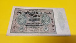 Seltene 500000 Mark Reichsbanknote, Berlin 1923! Sammler