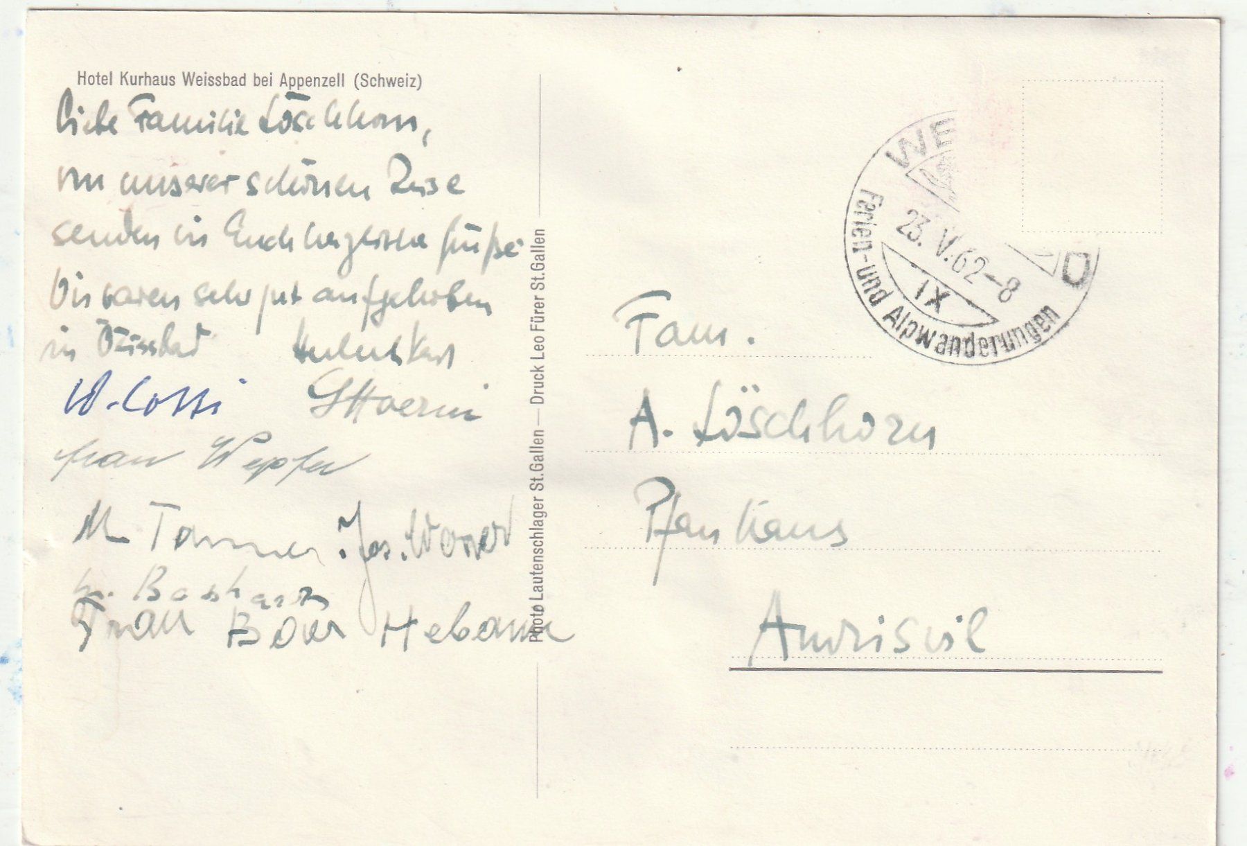 Cartoline postali: Kurhaus Weissbad bei Appenzell – Usato da Lumbrein venduto da made02 1