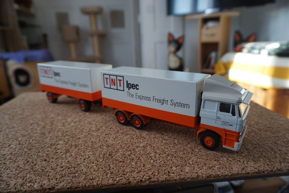 CAMION LION CAR DAF 2600 AVEC REMORQUE RUTGES PROCHE DE L'ÉTAT NEUF