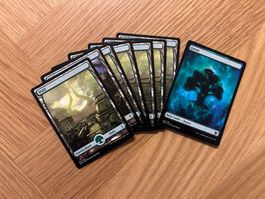 Magic the Gathering Full Art Mana Forest / Wald 8stk
