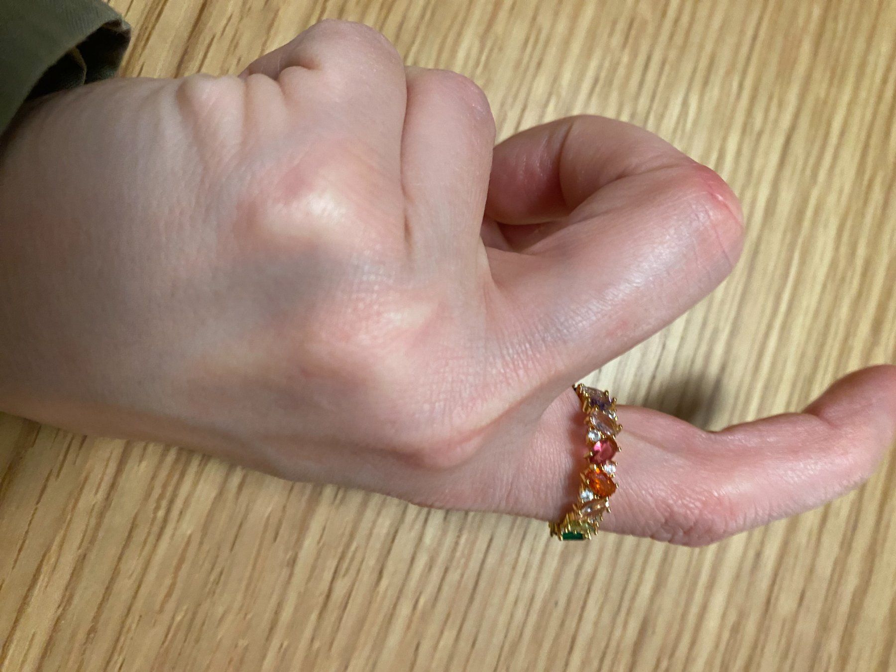 Anelli: Wunderschöner Ring mit mehrfarbigen Kristallen – Nuovo (secondo la descrizione) da St. Gallen venduto da art_pn78 3