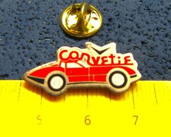 CORVETTE CHEVY CHEVROLET AUTO LOGO PIN GEPRÄGT VINTAGE