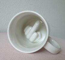 Keramik-Tasse "Stinkefinger" 2,5dl