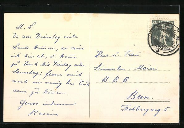 Cartoline postali: AK Spiez, Erholungsheim Bethanien, 1915 – Usato da Berlin venduto da bartko-reher 1