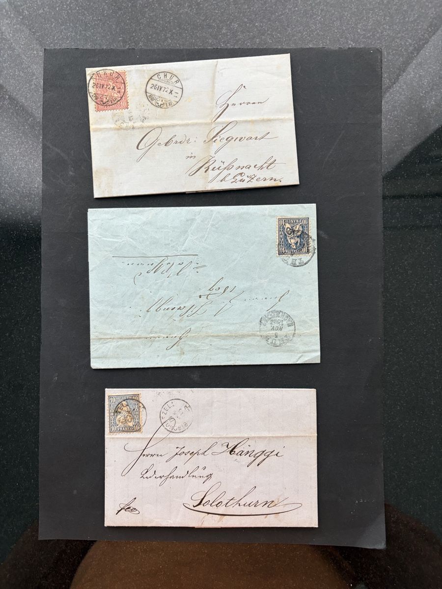 Buste & buste per spedizione: Briefumschläge Schweiz 19. Jahrhundert  – Usato da Meierskappel venduto da Hala03