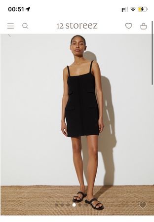 12 storeez mini black dress NEW xs