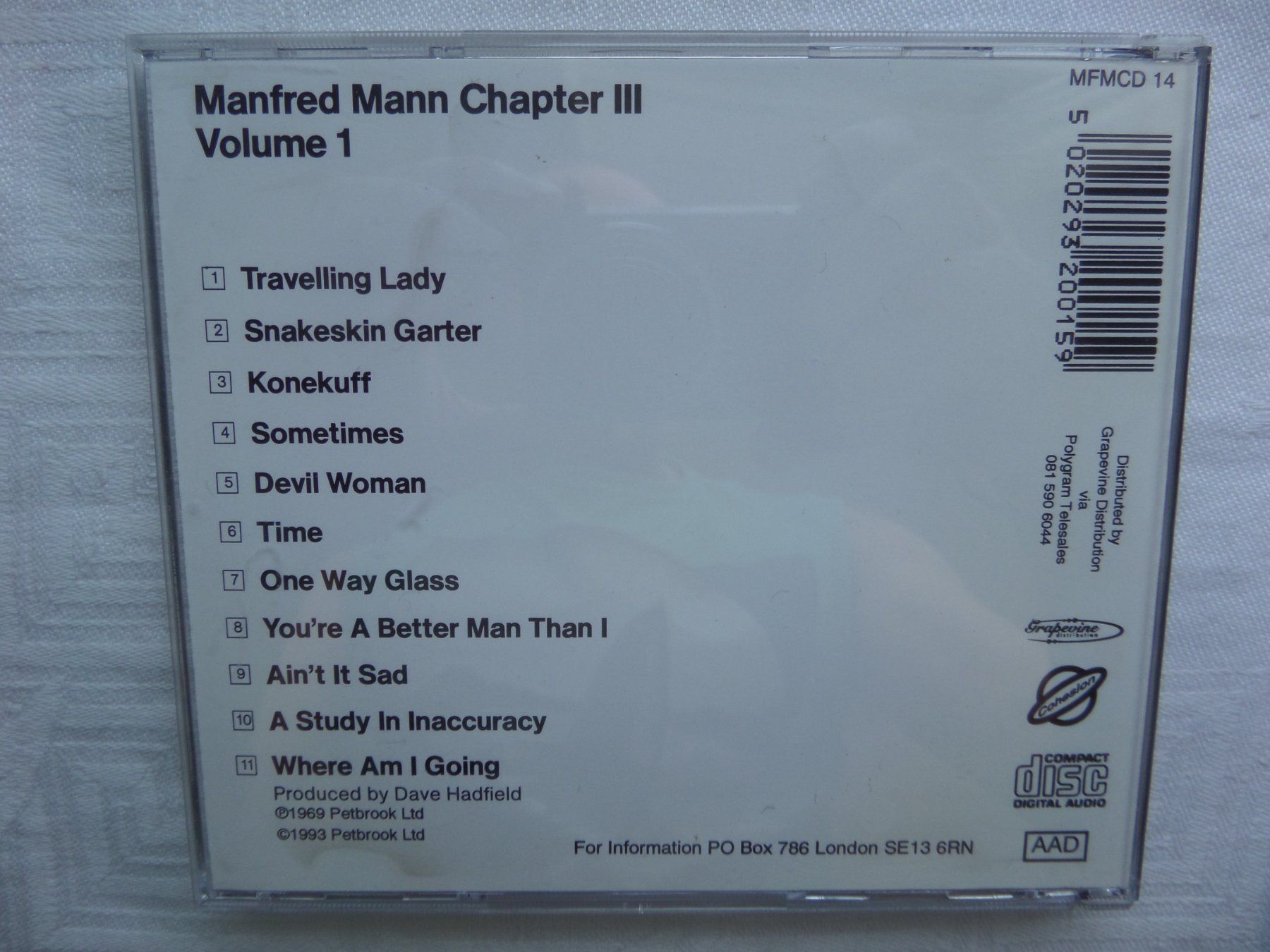 CD: Manfred Mann - Chapter III : Volume 1 – Usato da Genève venduto da CDLPBookS 1