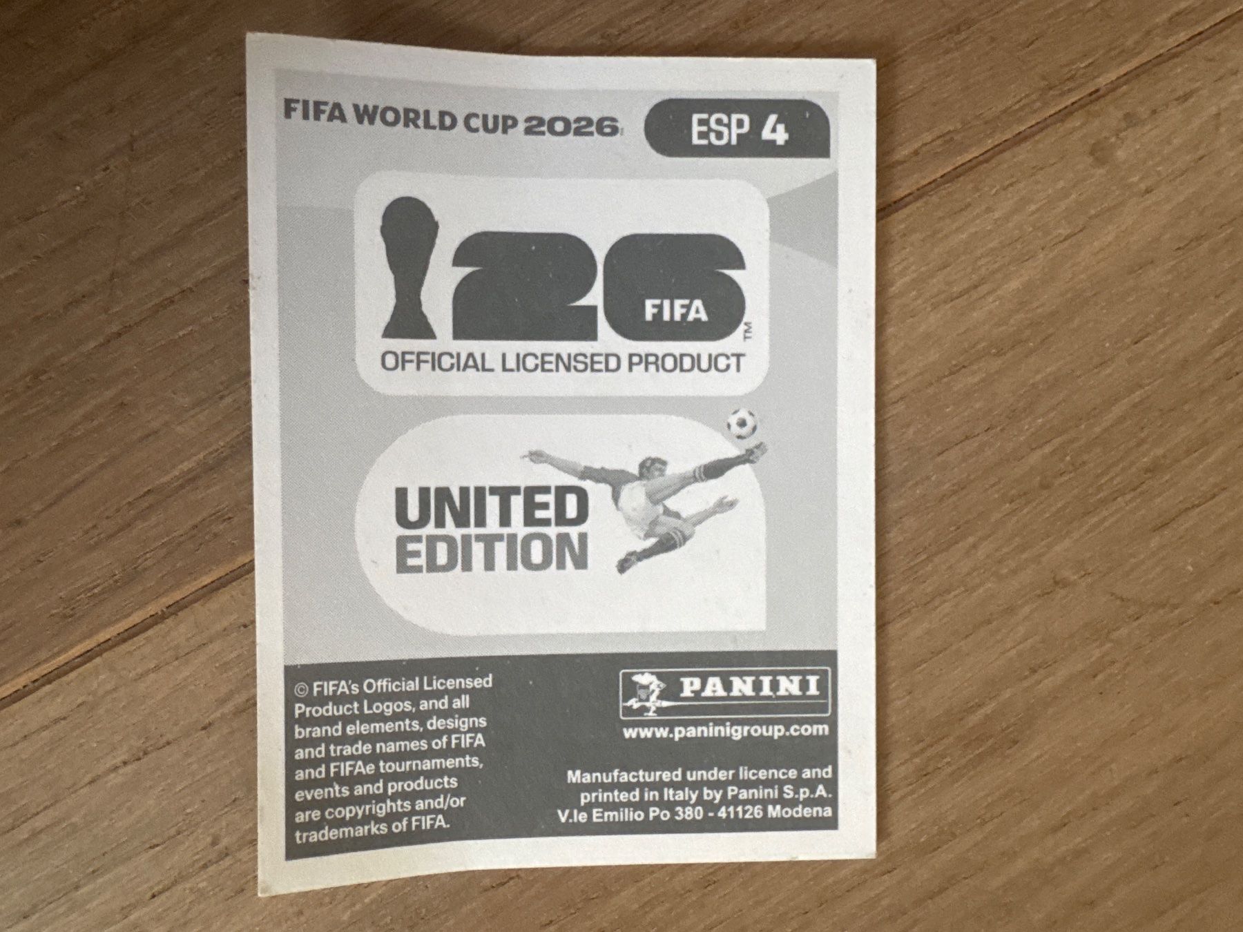 Panini Carte collezionabili: Panini 2026 ESP 4 – Usato da Lausanne venduto da FabienA 1