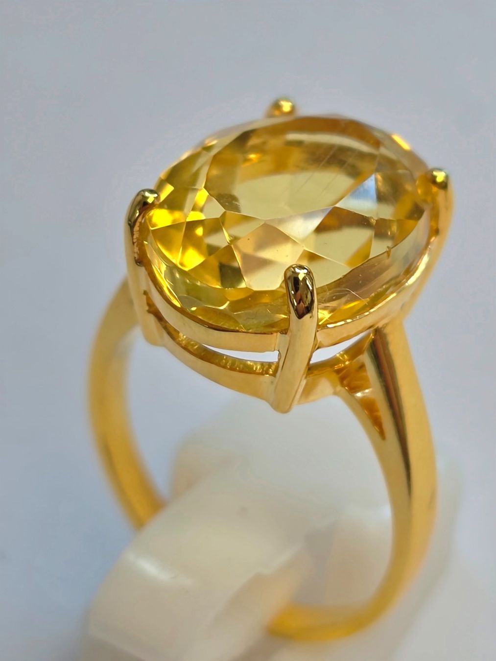 Anelli: Gold Fingering GelbSafir – Nuovo e nell'imballaggio originale da Zürich venduto da adriben
