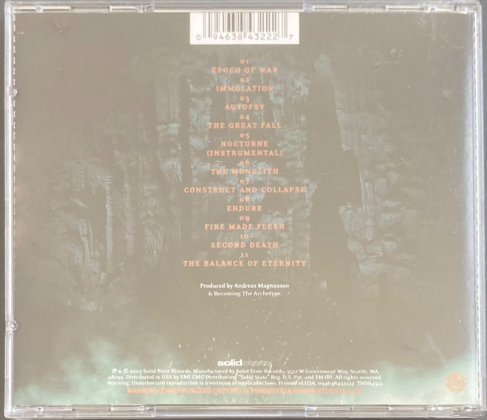 CDs: BECOMING THE ARCHETYPE - THE PHYSICS OF FIRE – D'occasion à Poliez-Pittet par Newtown-Records 1