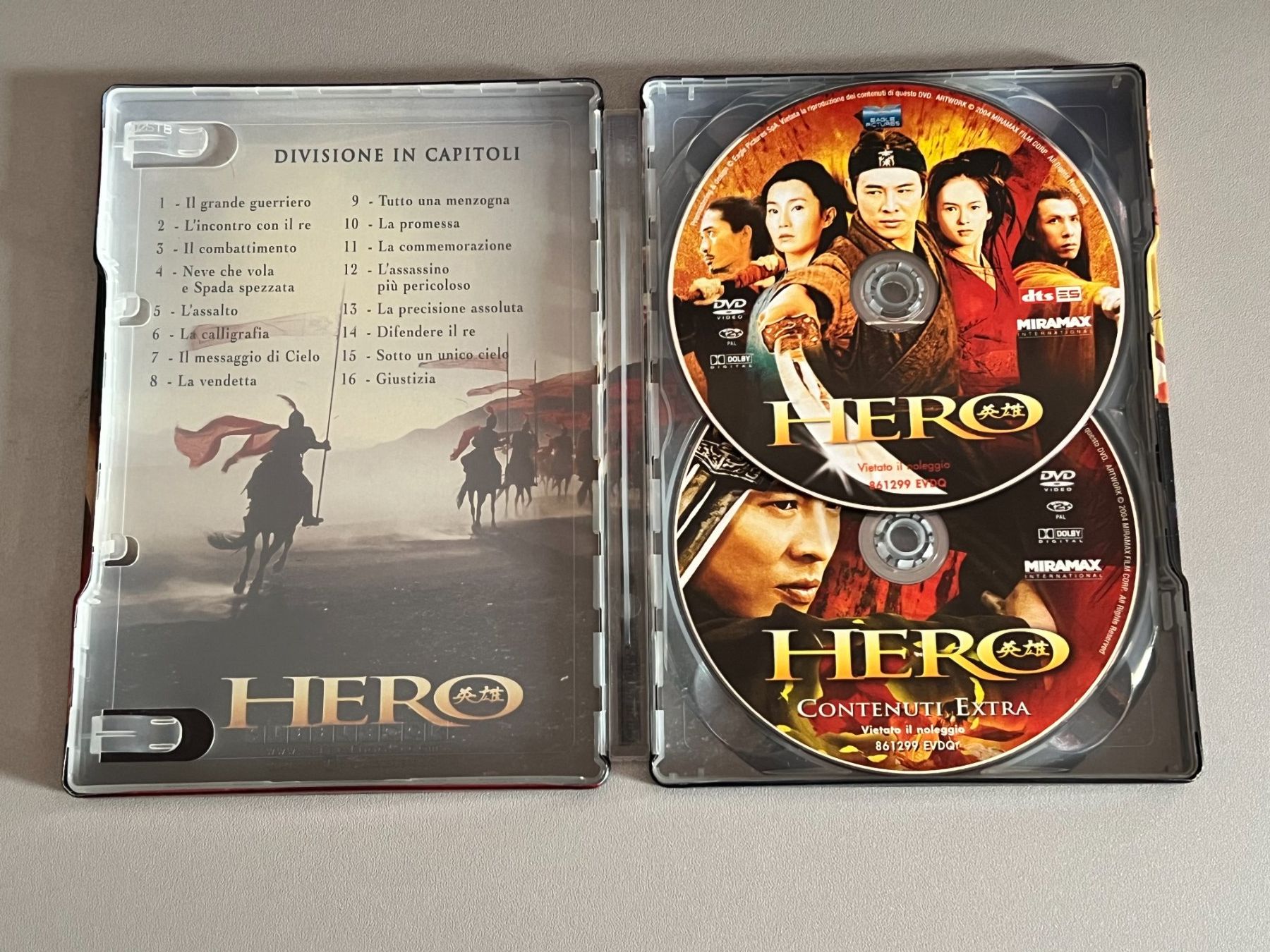 Tutti i DVDs: Hero (Jet Li) DVD – Usato da Rivera venduto da poweradem05 2