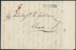 GR Engadin - Stabstempel - Zuoz - Brief