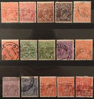 Australien KGV König Georg V Heads 15V Werte gestempelt o