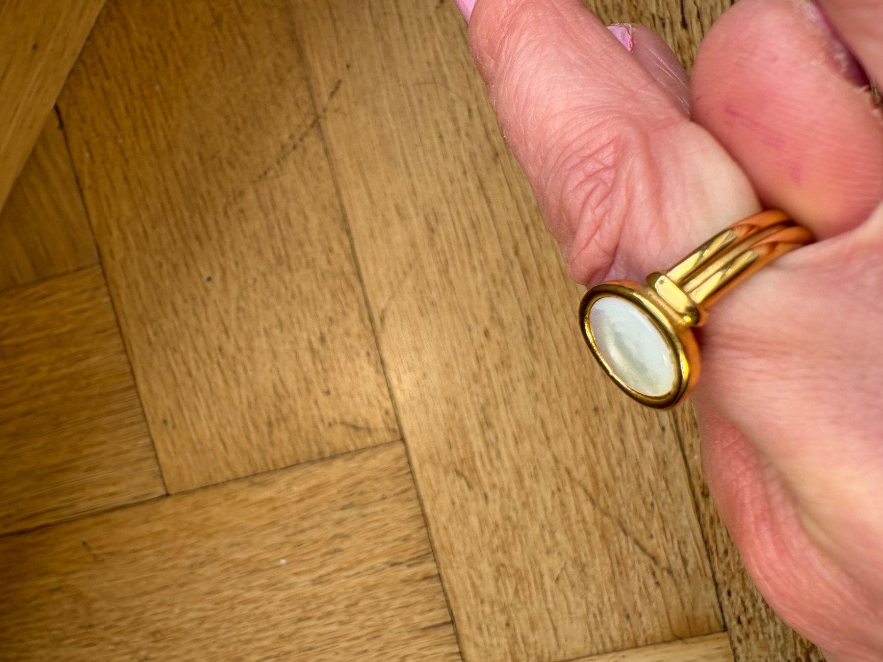 Anelli: Bague en nacre blanc – Nuovo (secondo la descrizione) da Peseux venduto da Huna12 3