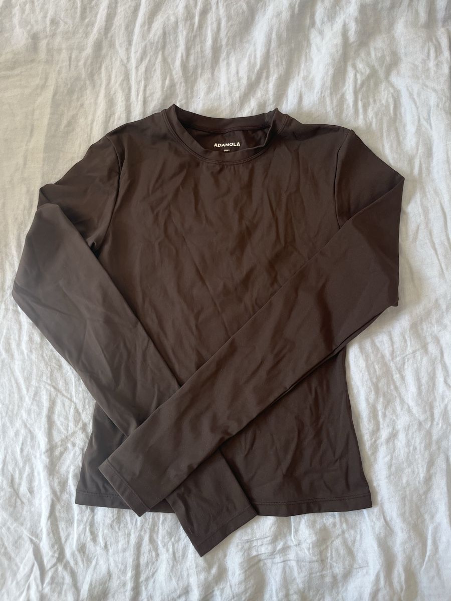 T-shirt: Adanola Langarmshirt braun Groesse S – Nuovo (secondo la descrizione) da Spiez venduto da sophiiiiemariie4 2