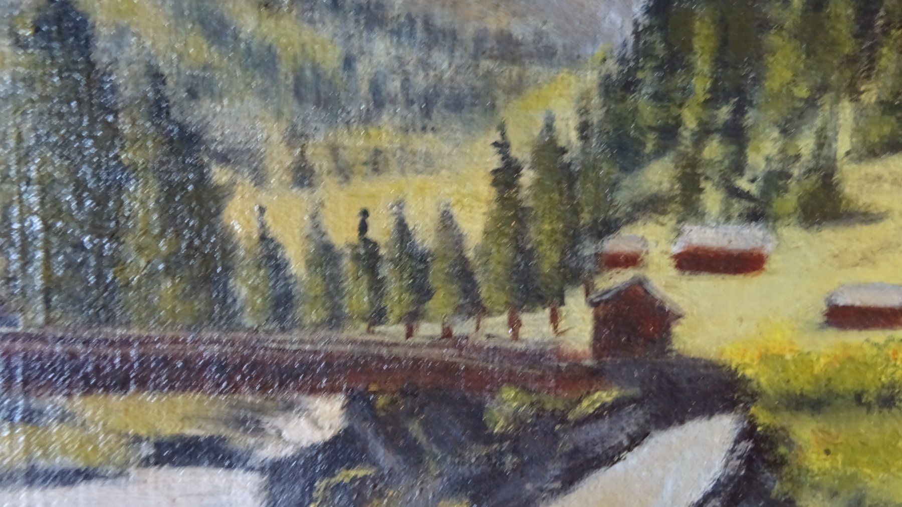 Dipinti: Gemälde Landschaft Zinal Wallis H. Meylan – Usato da Züberwangen venduto da Christine55 5