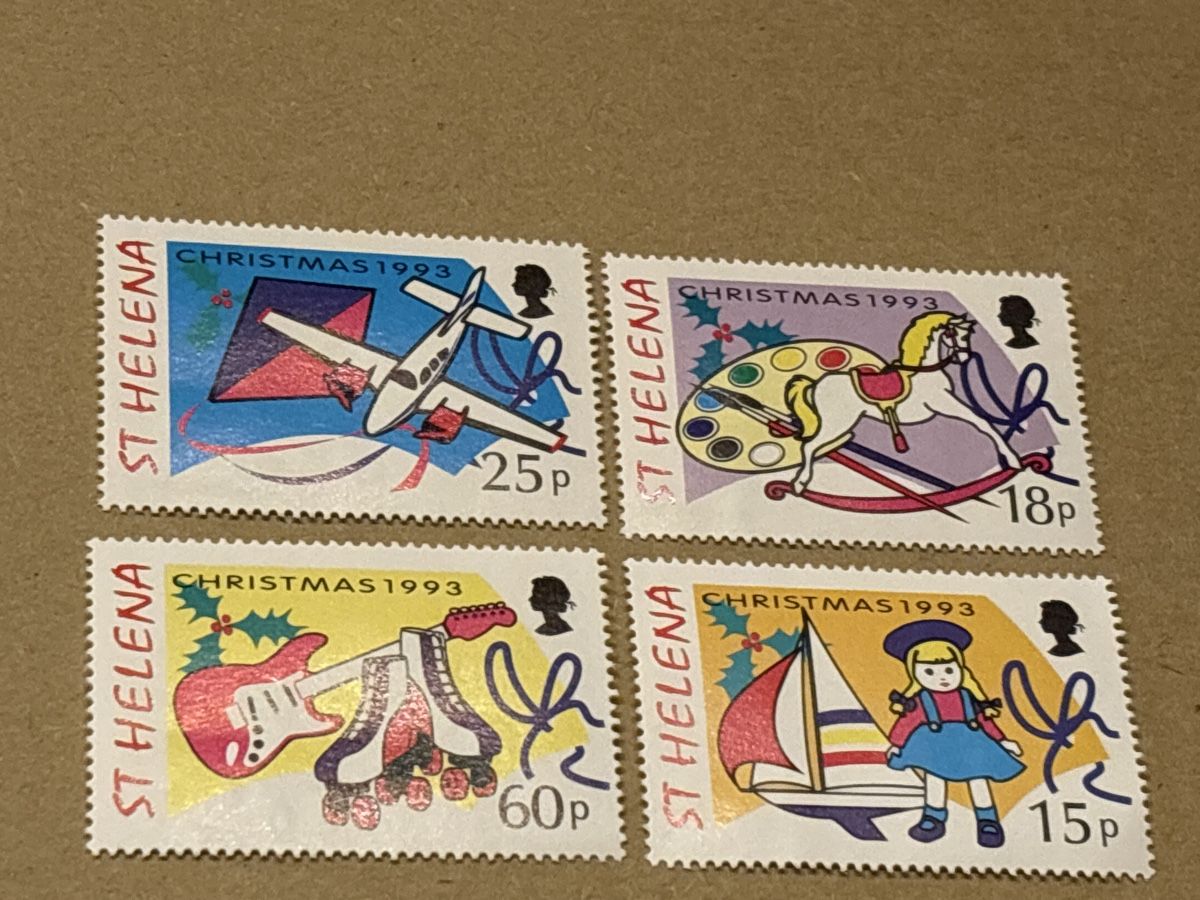 Tutti i francobolli: St.Helena Weihnachten 1993 Briefmarken Set – Nuovo e nell'imballaggio originale da Zürich venduto da engebrunau
