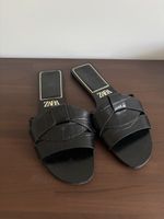 Zara Shoes Slides Black Size 38