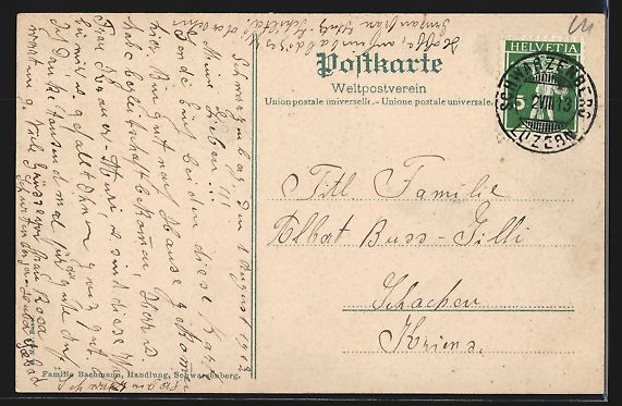 Cartoline postali: AK Schwarzenberg, Hotel, Pension Matt – Usato da Berlin venduto da bartko-reher 1