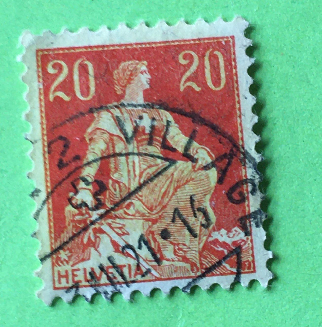 Tutti i francobolli: Helvetia mit Schwert  mit Stempel    – Usato da Aarau venduto da Billa007