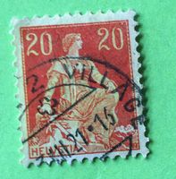 Helvetia mit Schwert  mit Stempel   