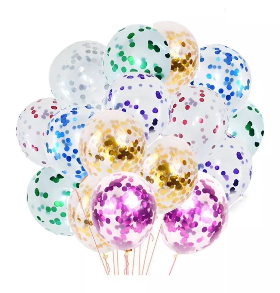 Alle Dekorationen: Konfetti-Ballon Set 30cm (silber) – Neu und originalverpackt aus Grenchen von SweetiesCH 1