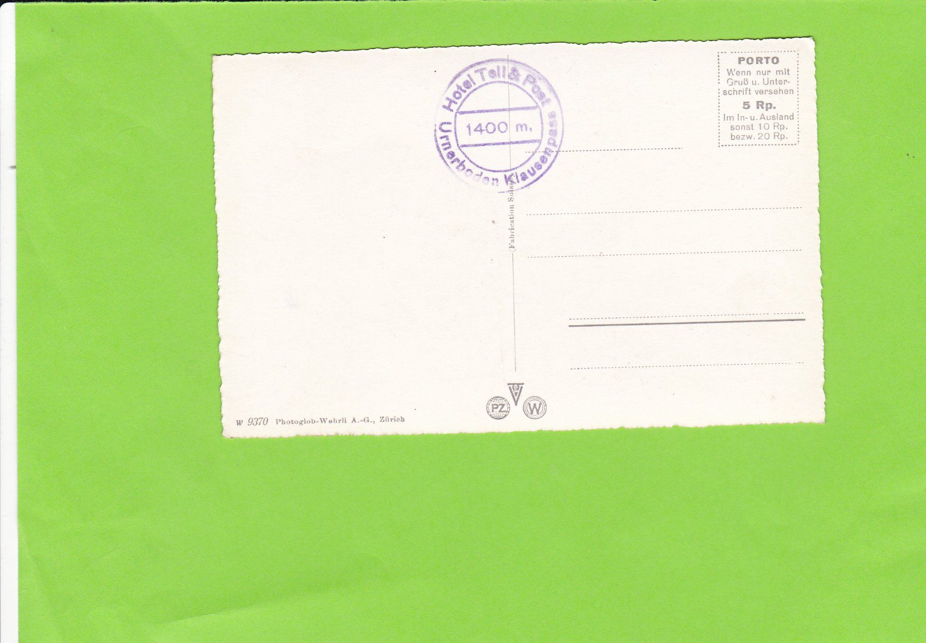 Cartoline postali: Klausenstrasse mit Claridenstock – Usato da St. Peterzell venduto da neckertal 1