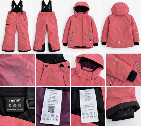 Reima Skianzug Set rosa Grösse 122 getragener Zustand