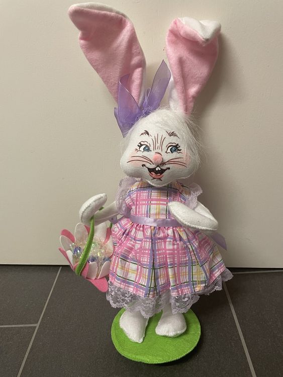 Annalee Easter Bunny with Dress and Basket Figure (Neu (gemäss ...