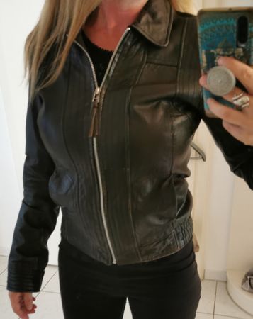 Leder Jacke braun Grösse M von TCF