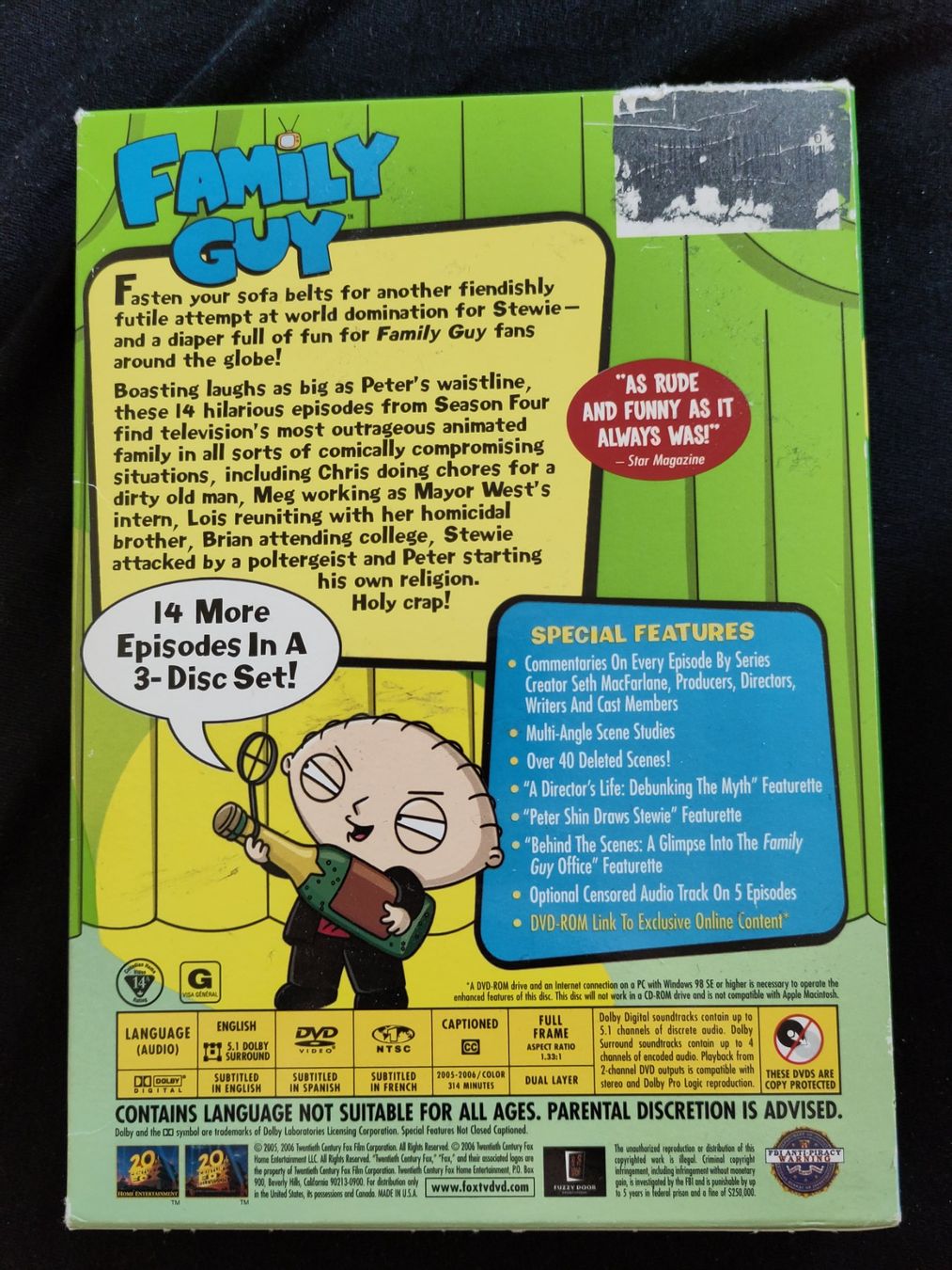 Alle DVDs: Family Guy Volume 4 + Stewie Plüschfigur – Gebraucht aus Dübendorf von Paritae 1
