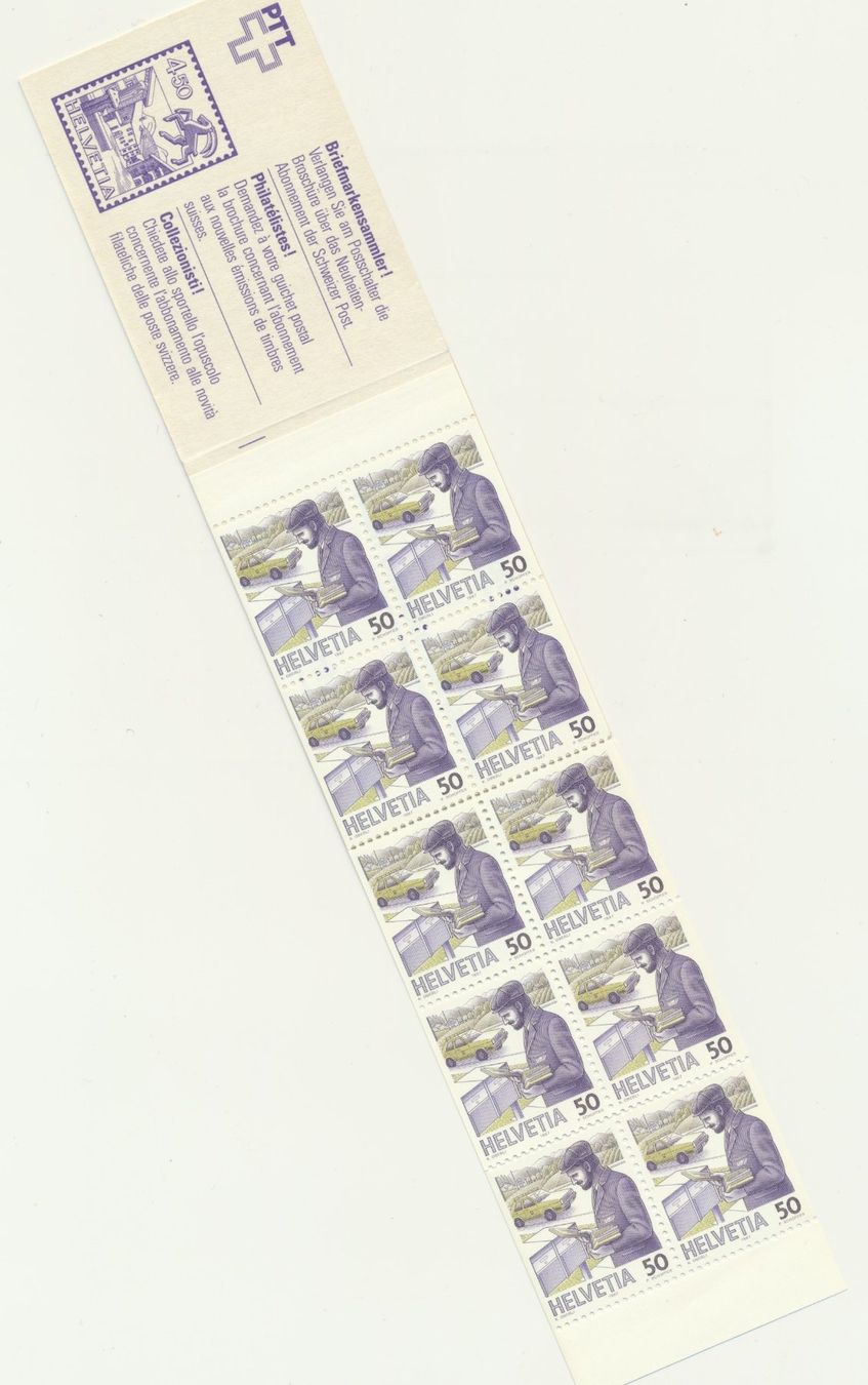 Tutti i francobolli: 1988 "Postbeförderung", Markenheftchen, ** postfrisch – Nuovo (secondo la descrizione) da Winterthur venduto da Zupogeru 1