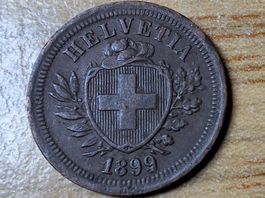 1 Rappen 1899 - sehr schön!