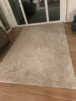 Hochflor-Teppich 300 × 200 cm, beige meliert