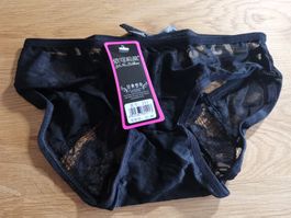 Damen Reizwäsche Spitze Slip XS schwarz NEU ungetragen