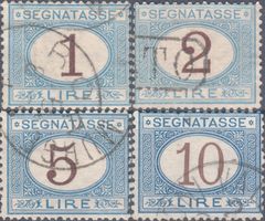 Italien 11-14 Portomarken von 1874 nur die raren Lire-Werte