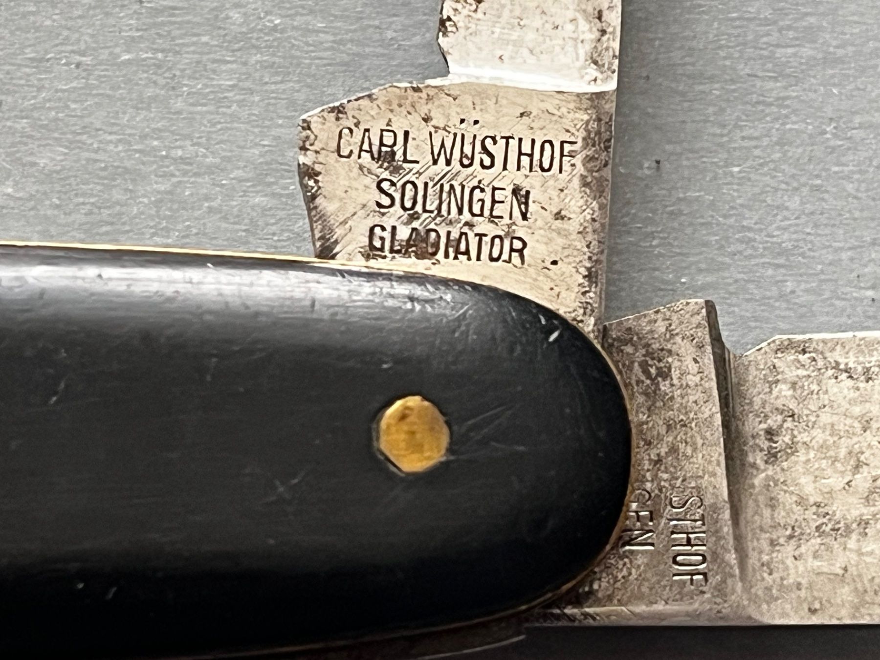 Coltelli tascabile: Altes Wüsthof/Solingen Gladiator 90 mm – Usato da Zürich venduto da FV.vintage 2