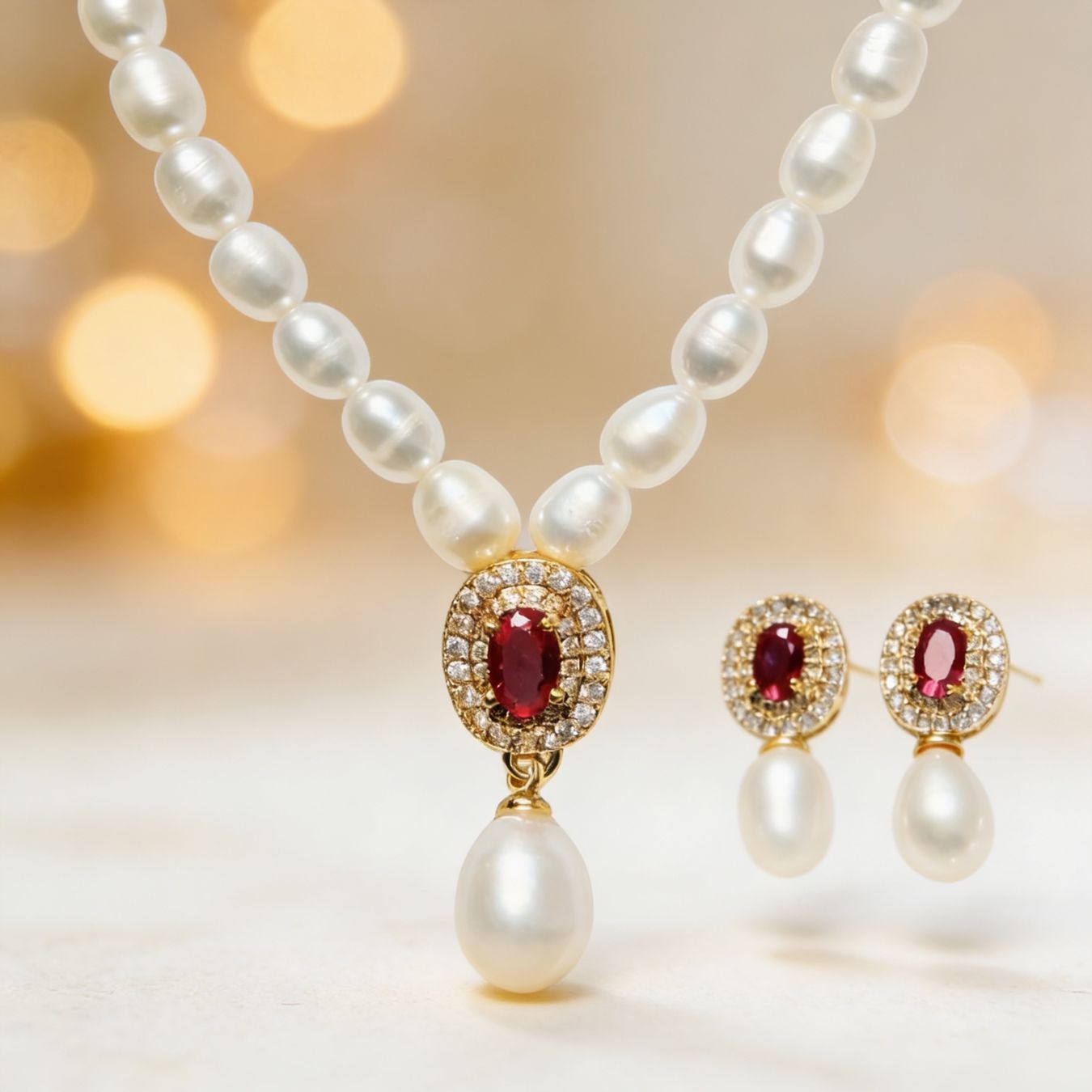 Autres bijoux: Parure Ruby Perle – Neuf avec emballage d'origine à St-Maurice par Sandrinette123