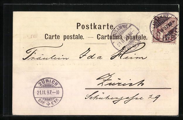 Cartes postales: Litho Lausanne, Panorama, Hafenpartie – D'occasion à Berlin par bartko-reher 1