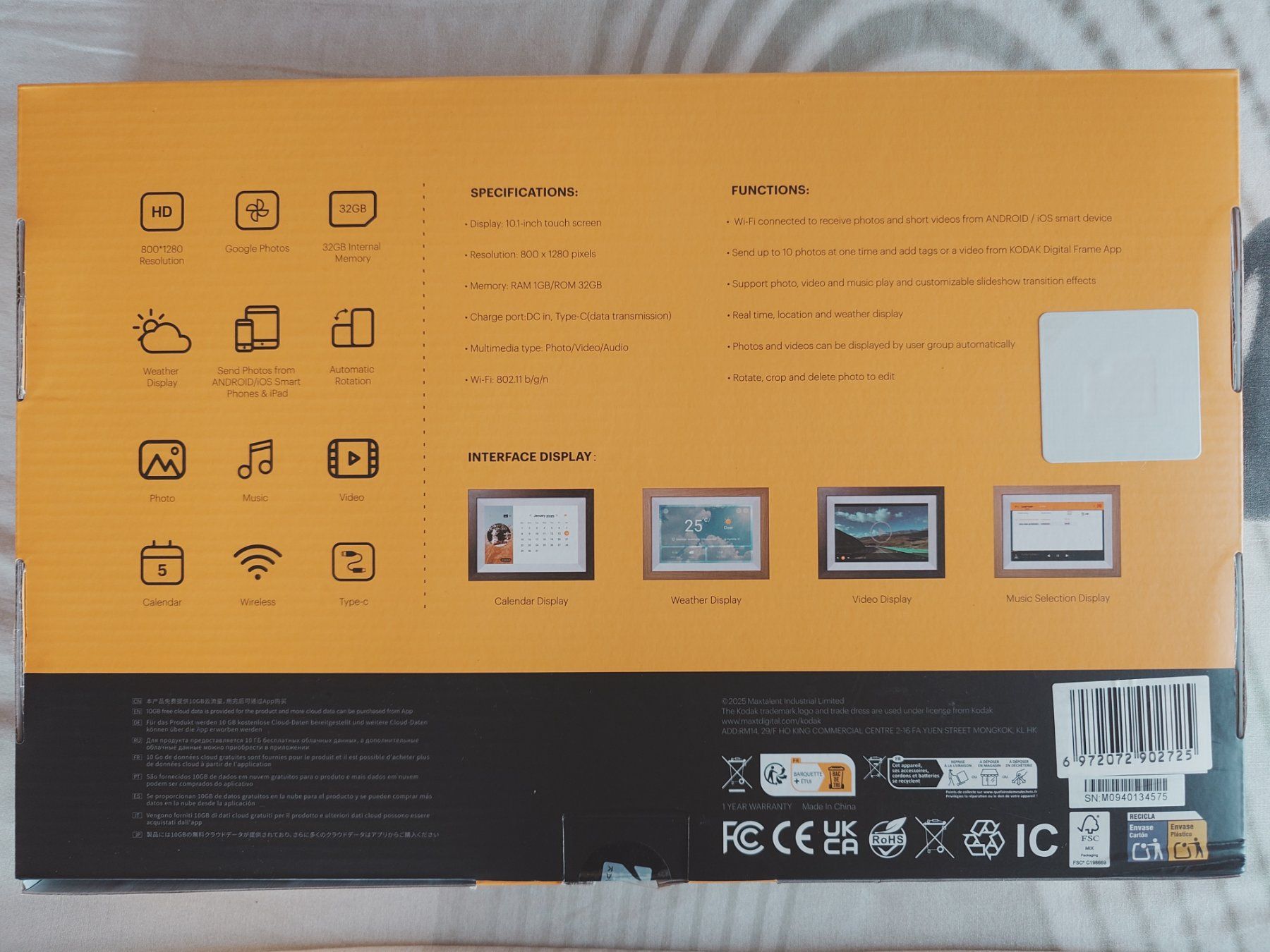 Kodak Cornici: Kodak RCF-1012W digitaler Bilderrahmen – Usato da Duedingen venduto da Strahd 2