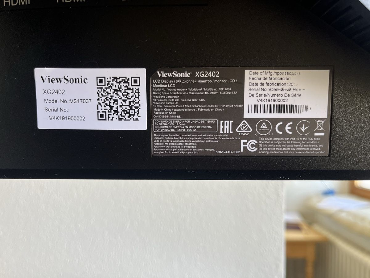 Viewsonic Monitore: ViewSonic XG2402 – Gebraucht aus La Chaux-de-Fonds von sipoee 3