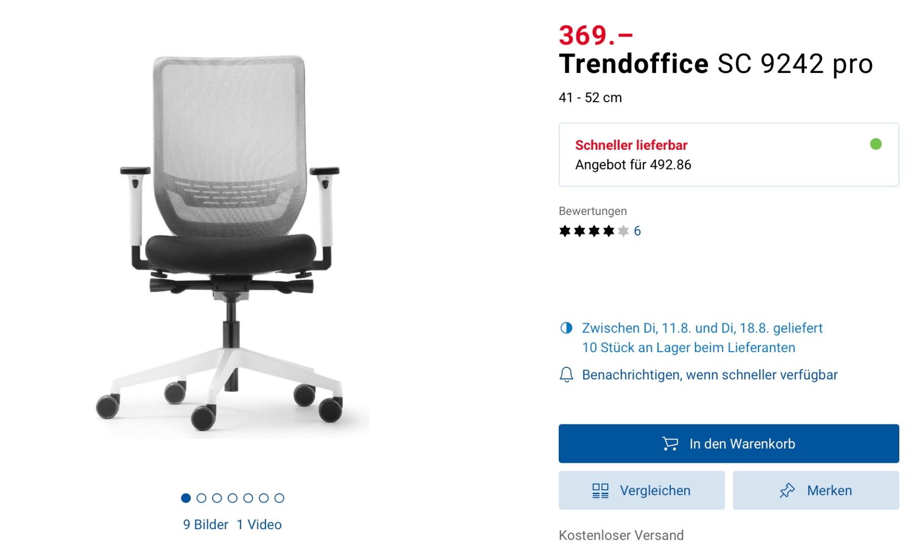 Chaises: Trendoffice SC 9242 pro office chair – D'occasion à Buttwil par Polina_Belin 3