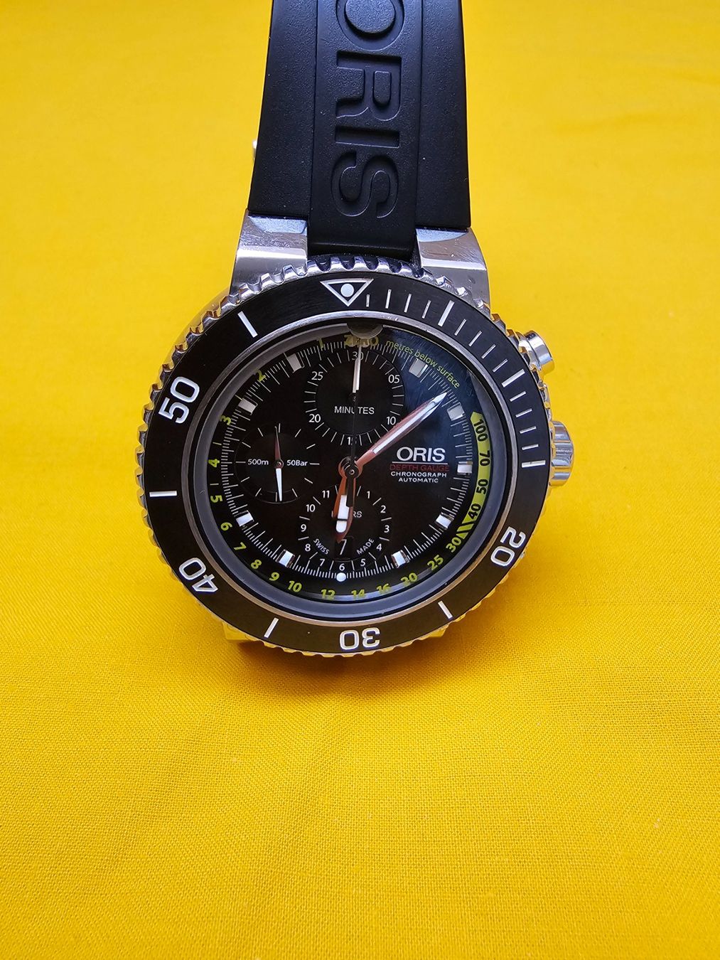 Oris Orologi: Rare ORIS Aquis Depth Gauge Chronograph Fullset – Nuovo (secondo la descrizione) da Obergerlafingen venduto da Swissfreak 1