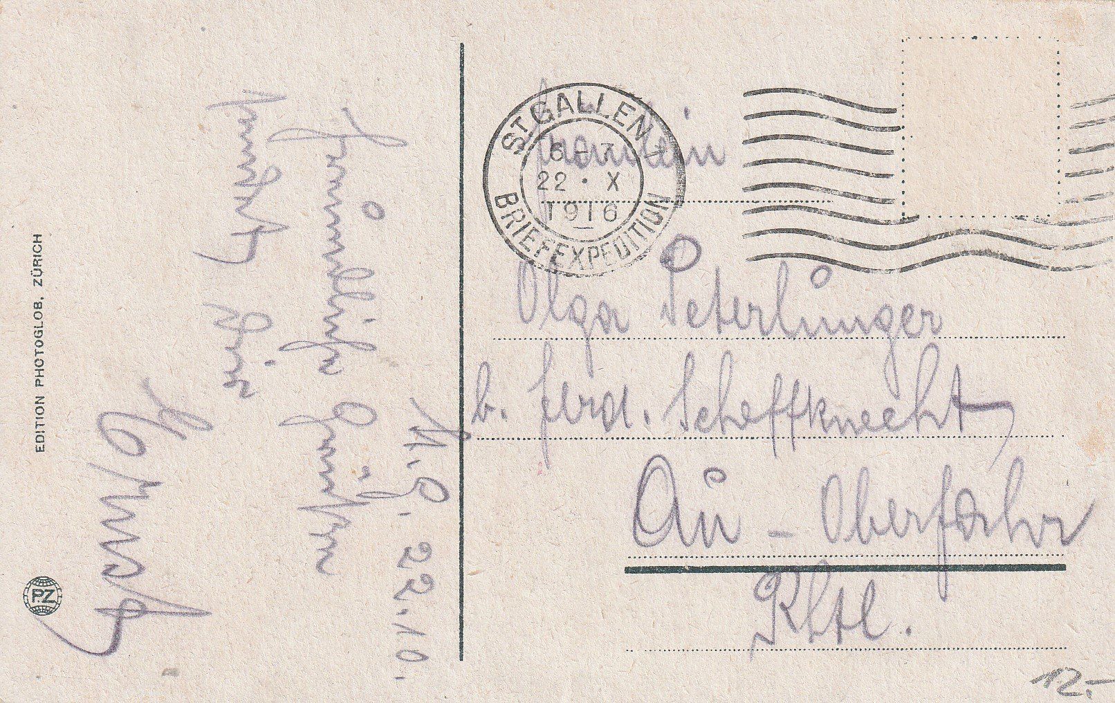 Cartes postales: St.Gallen-Freudenberg  mit Bodensee-1910 – D'occasion à uttwil par Koehlerfred 1