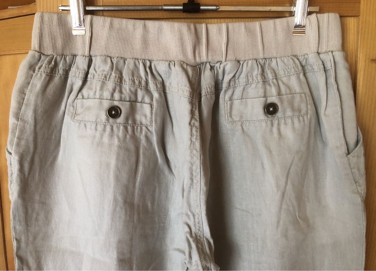 Pantaloni: LEINENHOSE lang ☀️ beige, Gr.38 – Usato da Mühlebach (Goms) venduto da chr_q6d8 2